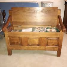 Banc Coffre En Chene Massif Hauteur Dossier 80 Cm Hauteur Assise 53 Cm Largeur 99 Cm Profondeur 41 Cm Banc Coffre Buffet Meuble Coffre