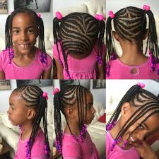 Kids Braided Hairstyle Braided Into Two Ponytails With Bangs And Beads Braided Hairstyles Kids Braided Hairstyles Kids Hairstyles
