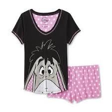 Eeyore Women S Pajama Shirt Shorts Kmart Disney Pajamas Cute Sleepwear Pajama Outfits