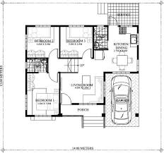 One Story Small Home Plan With One Car Garage Modern Bungalow House Plans Modern Bungalow House Bungalow House Design