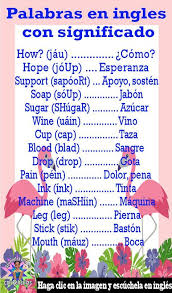 Palabras En Ingles Con Significado Aprende Ingles Pronunciacion Clases De Ingles Aprender Ingl Como Aprender Ingles Basico Vocabulario Ingles Espanol Ingles