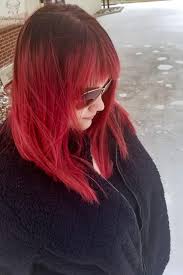 Cherry Red Red Hair Dark Roots Bright Red Hair Red Hair