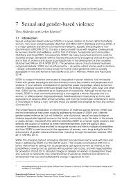 Pdf Sexual And Gender Based Violence