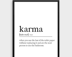 Lustige Karma Zitat Karma Definition Poster Karma Druckbare Badezimmer Dekor Lustig Bad Art Bad Druckbare Karma Geschenk Karma Pos Toilet Quotes Quotes Karma