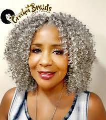 The Silver Fox Returns This Time In Freetress Water Wave In Color Grey Easy Mainten Crochet Hair Styles Freetress Gorgeous Gray Hair Braids For Short Hair