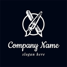 Free Brush Logo Designs Designevo Logo Maker Painting Logo Logo Design Font Design Logo