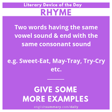Rhyme Meaning Definition And Examples In English