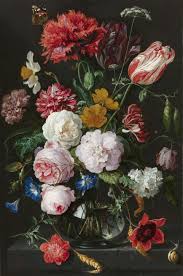Stilleven Met Bloemen In Een Glazen Vaas Jan Davidsz De Heem 1650 1683 Bloemen Schilderij Bloemenschilderijen Glazen Vaas