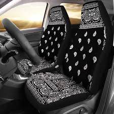 Black Bandana Car Seat Covers Set Of 2 Car Seat Cover Sets New Car Accessories Carseat Cover