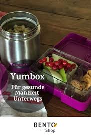 Unterwegs Gesundes Essen Mit Yumbox Lunchboxen In Der Trendigen Brotdose Hat Alles Eigenen Platz Und Dank Der Abged Gesundes Essen Brotdose Gesunde Mahlzeiten