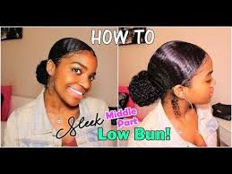 Youtube Sleek Low Bun For Natural Curly Hair Natural Hair Styles Black Naturally Curly Hair Natural Hair Styles Easy