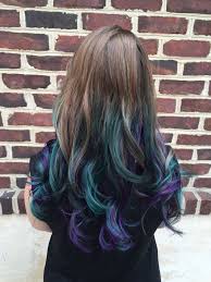Purple And Teal Ombre Using Pravana Vivids Teal Ombre Hair Hair Purple Ombre Hair