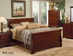 California King Size Sleigh Bed Louis Philippe Style In Mahogany Finish 406 79 King Size Bedroom Furniture Sets Mahogany Bedroom Furniture Sleigh Bedroom Set
