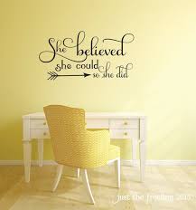 She Believed She Could Quote Bedroom Wall Decal Office Decor Etsy Wall Decals For Bedroom Wall Quotes Bedroom Office Wall Decals