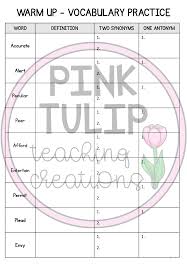 Writing Warm Up Activity Vocabulary Practice Vocabulary Practice Teaching Writing Part Of Speech Noun