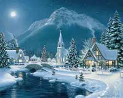 Moonlit Village 1500 Piece Jigsaw Puzzle Beautiful Christmas Scenes Thomas Kinkade Christmas Christmas Scenes