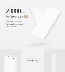 Original Xiaomi 2c 20000mah Quick Charge 3 0 Polymer Power Bank 2 Dual Usb White Xiaomi Powerbank Dual Usb Xiaomi