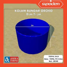 Kolam Terpal Bundar Orchid Diameter 2m Tinggi 1 2m Terpal Saja Kolam Ikan Ikan Air Tawar Hidroponik