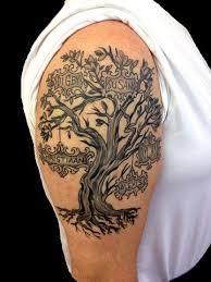 Tree Tattoo Upper Arm Google Search Family Tree Tattoo Tree Tattoo Men Tattoos