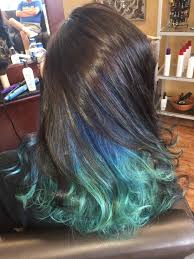 Dark Brown With Blue Ombre Underneath Blue Hair Underneath Edgy Hair Edgy Hair Color