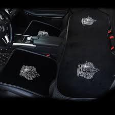 Black Velvet Car Seat Cover With Bling Crown For Winter Velvet Car Car Seats Winter Car Seat Cover