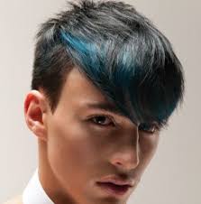 Blue Low Lights Men S Hairstyles Hairflips Boys Colored Hair Blue Hair Streaks Men Hair Color