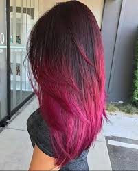Dark To Hot Pink Hair Magenta Hair Pink Hair Tips Hair Color Pink