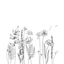 30 Ways To Draw Flowers Easy Flower Drawings Flower Line Drawings Wildflower Drawing