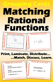 Grouping Cards Matching Rational Functions Rational Function Teaching Algebra College Algebra