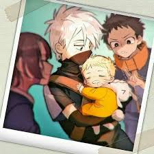 Team Minato With Baby Naruto They Are So Cute Naruto Kakashi Kakashi And Obito Naruto Minato