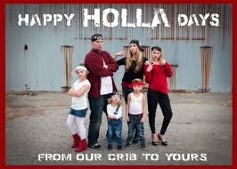 Happy Holla Days Funny Christmas Card Idea Funny Family Christmas Cards Funny Xmas Cards Family Christmas Cards