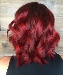 Fiery Red With Red Violet Shadow Root Vibrant Red Bright Red Ombre Ombre Hair Blonde Hair Shadow Red Hair Dark Roots