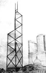 Bank Of China Tower Hong Kong Circa 1997 Architecture Sketch Interior Architecture Design Architecture