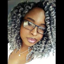 Deep Twist Out Grey Mambo Braids In The Crochet Method Brittonee Gray Hair Beauty Beautiful Gray Hair Natural Gray Hair
