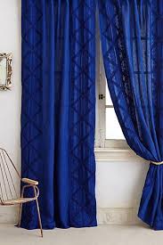 Appliqued Lace Curtain Anthropologie Royal Blue Curtains Royal Blue Bedrooms Blue Curtains