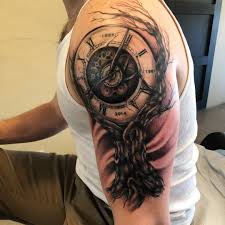 Cool Family Tree Clock Tattoo Clock Tattoo Family Tree Tattoo Tree Tattoo Designs