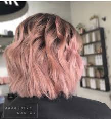 Follow Me On Instagram Unevneib Dark Root Pink Ends Hair Short Hair Rose Hair Rose Gold Wavy Hair Wand Curls Hand Pa Pink Short Hair Light Pink Hair Rose Hair