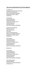 Lirik Lagu Tema Merdeka 2018
