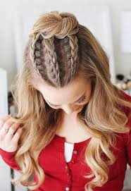 Long Hair Braids Braided Hairstyles For Long Hair Cornrow Braided Half Up Bun Braids For Long Hair Long Hair Styles Braided Hairstyles