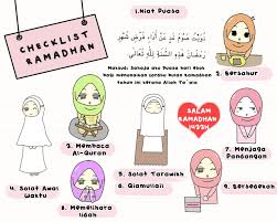 Checklist Ramadhan Islamic Love Quotes Ramadan Kareem Islamic Kids Activities