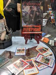 Cyberpunk Red Miniatures Game Mockup Seen At Gen Con In R Talsorian Both Display Case Cyberpunkred