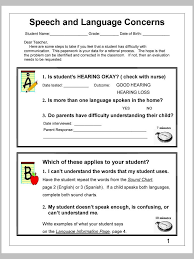 Teacher Referral Packet For Second Language Learners Click This Link For Full Documen Speech Therapy Organization Speech Language Therapy Speech And Language