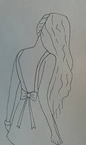 Tekenen Meisje Tekenen De Achterkant Van Haar Tekenen Meisjes Tekenen Mensen Tekenen