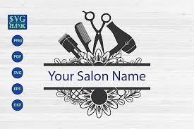 Hair Salon Split Monogram Svg Hair Salon Tools Svg Dxf Svgbank Crafters Svgs Hair Salon Logos Hair Salon Names Salon Logo Design