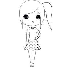 Chibi Templates Meisjes Tekenen Anime Meisje Tekeningen Cartoon Tekeningen