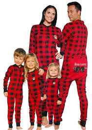 Plaid Bear Cheeks Flapjacks Matching Christmas Pajamas Family Christmas Pajamas Pajama Outfits