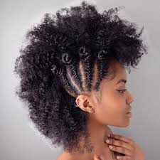 40 Creative Updos For Curly Hair Braided Mohawk Hairstyles Natural Hair Updo Natural Hair Braids