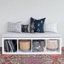 Rodin Stripe Foam Bench Cushion Natural Ikea Hack Kallax Shelf Bench Cus In 2020 Storage Bench Seating Kallax Ikea Bench Cushions