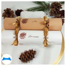 Personalised Christmas Crackers Pine Cone Design Make Fill Your Own Cracker Diy Kit Christmas Crackers Personalized Christmas Diy Crackers