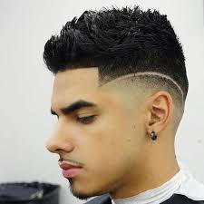 Low Bald Fade With Design And Messy Spiked Hair Haircuts For Men Cool Short Hairstyles Mens Haircuts Short